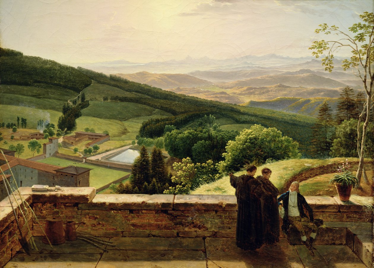 Vista di Vallombrosa, vicino a Firenze da Louis Gauffier