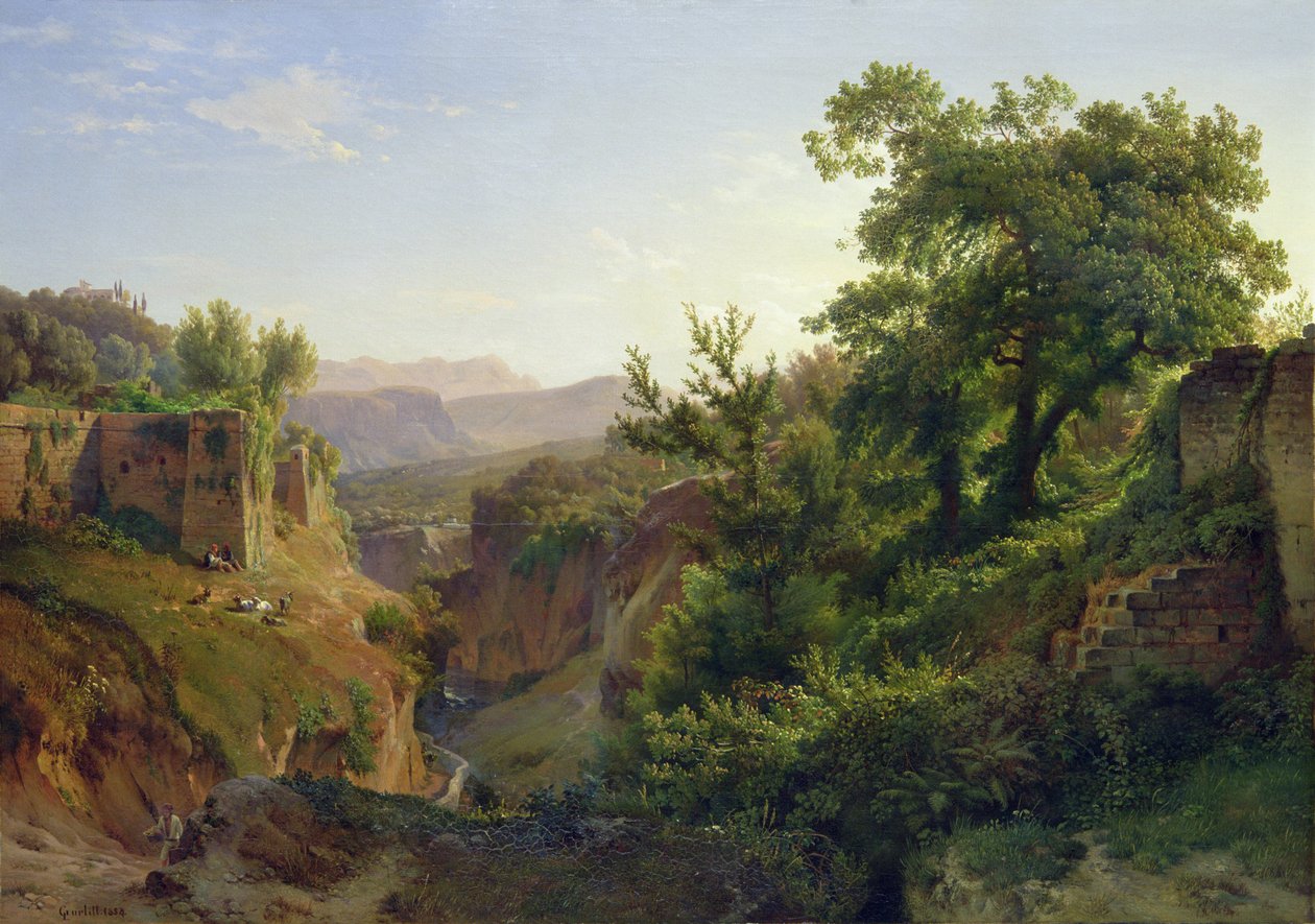 Una Valle vicino a Sorrento, 1854 da Louis Gurlitt