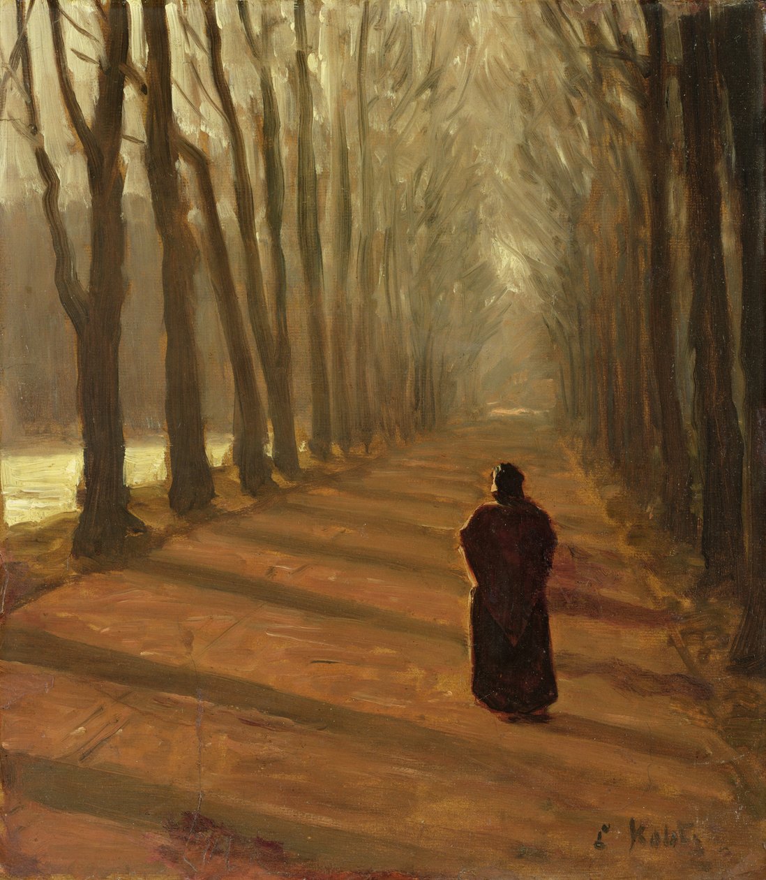 Viale a Kuechengraben nel Parco Karlsaue, Kassel da Louis Kolitz