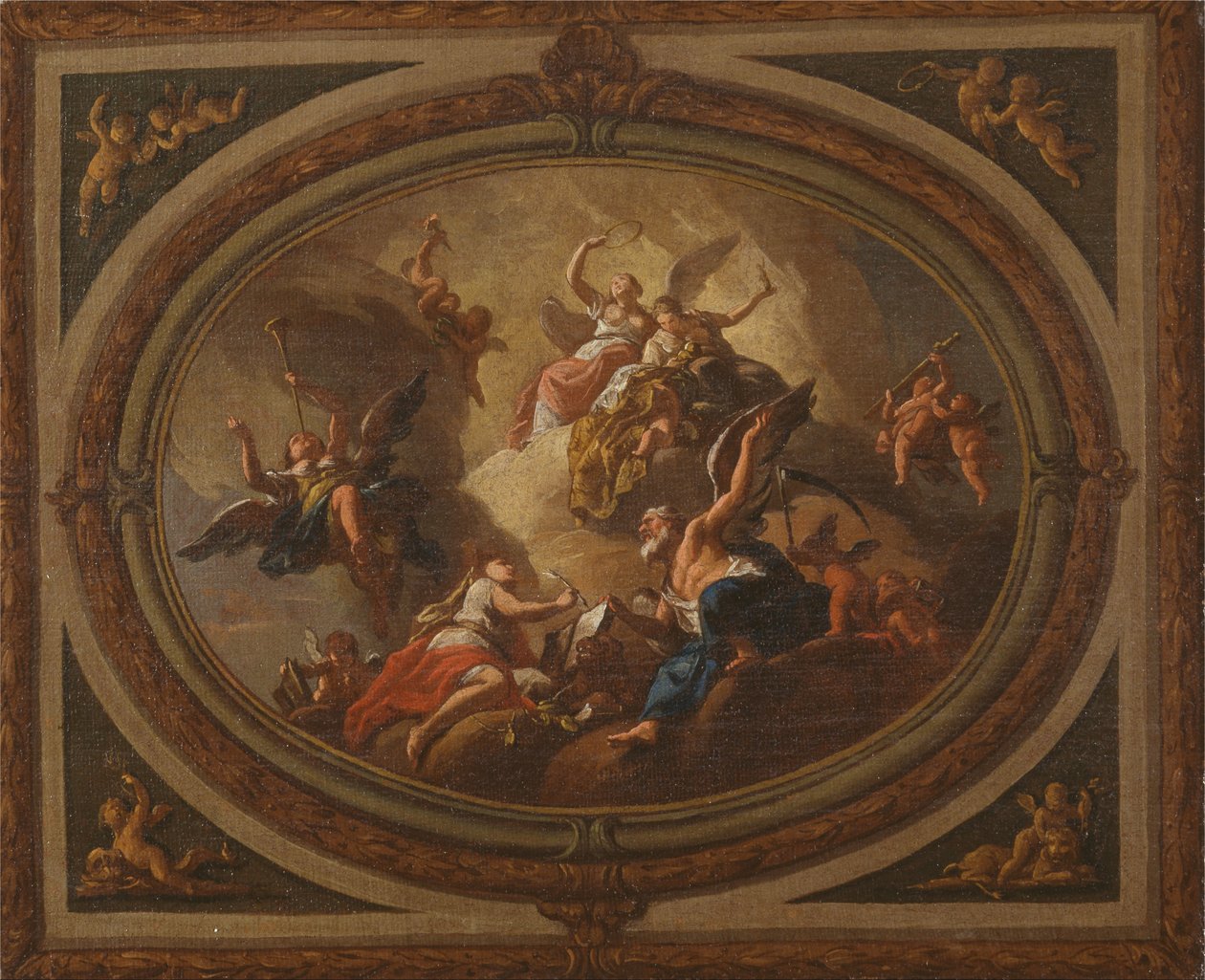 Schizzo per un soffitto ovale da Louis Laguerre