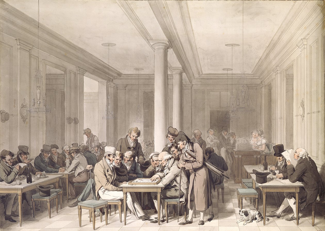 Interno di un caffè parigino, c.1815 da Louis Leopold Boilly
