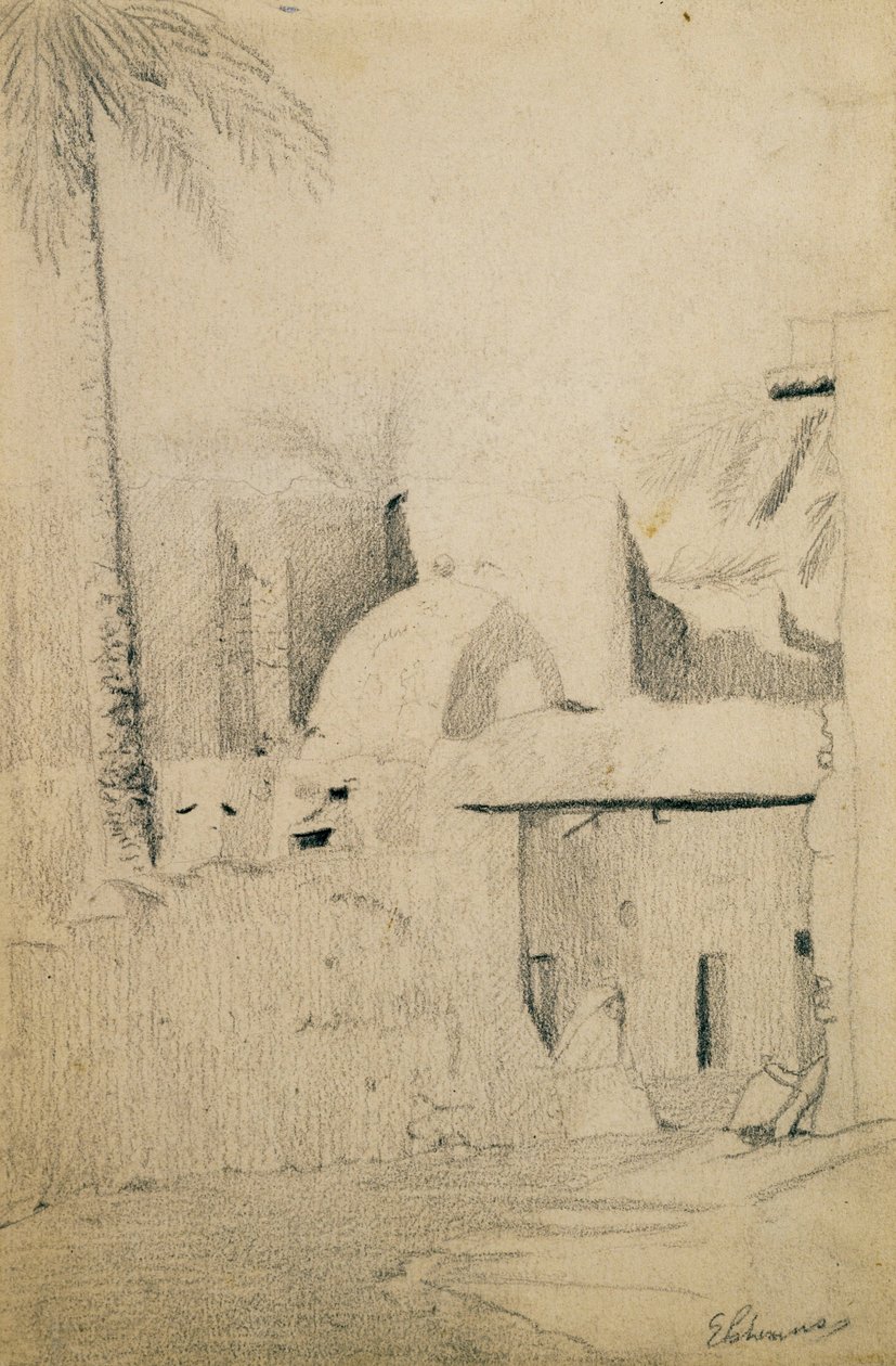 Strada in un villaggio vicino a Biskra da Louis Michel Eilshemius