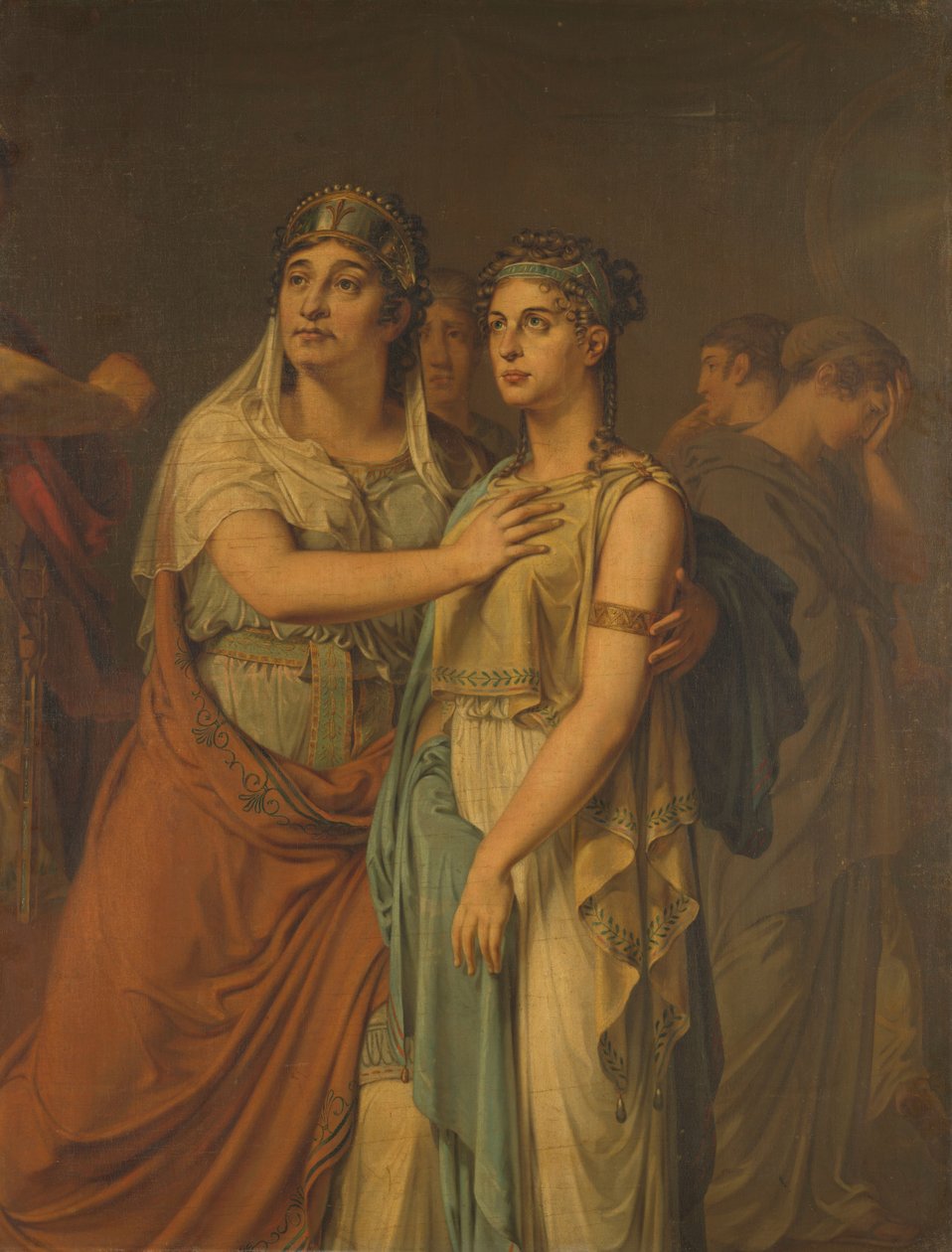 Le attrici Joanna Cornelia Ziesenis-Wattier e Geertruida Jacoba Grevelink-Hilverdink in Ifigenia di Jean Racine da Louis Moritz