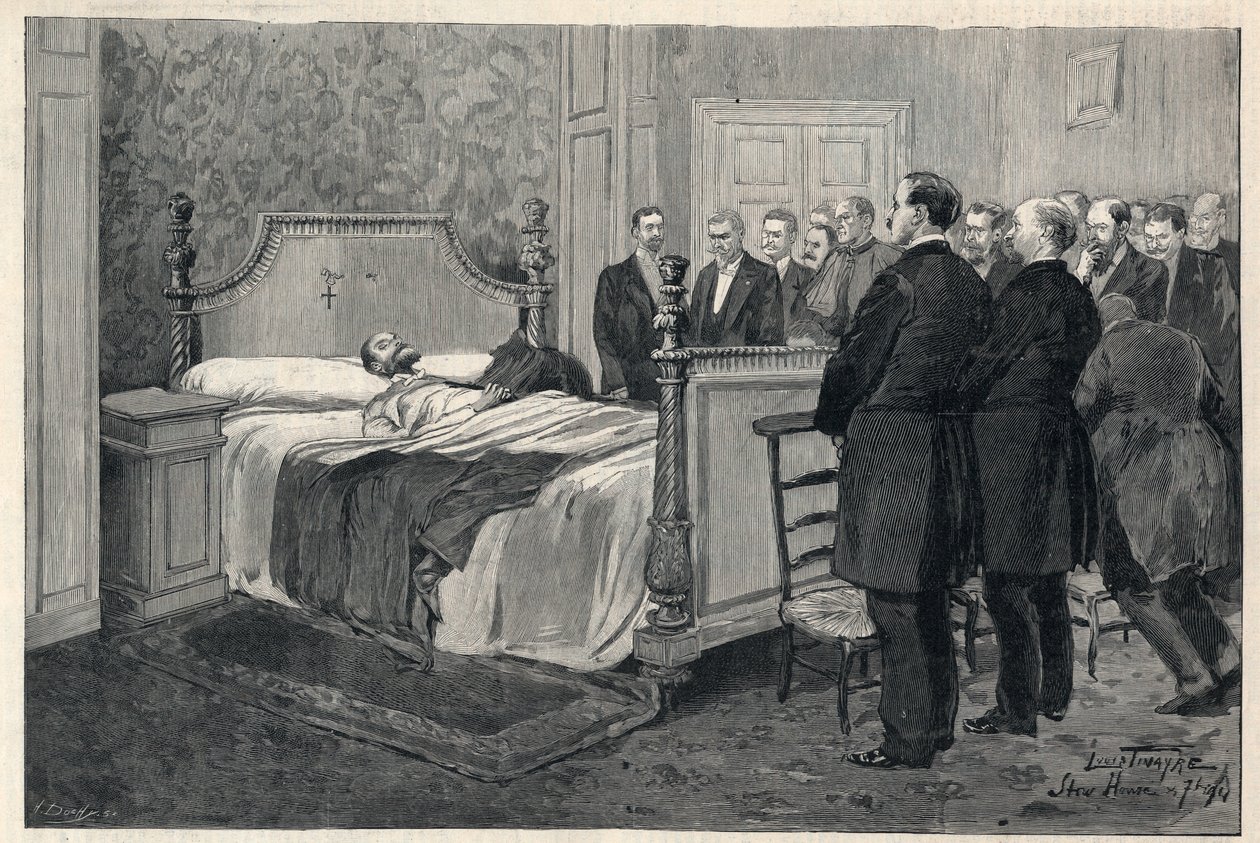 La morte del Conte di Parigi, Stowe House, Inghilterra, 1894 da Louis Tinayre