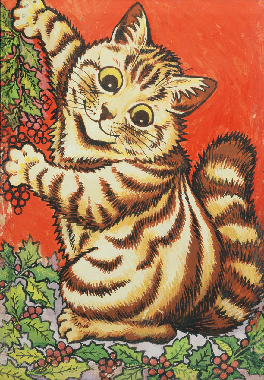 Gatto di Natale da Louis Wain