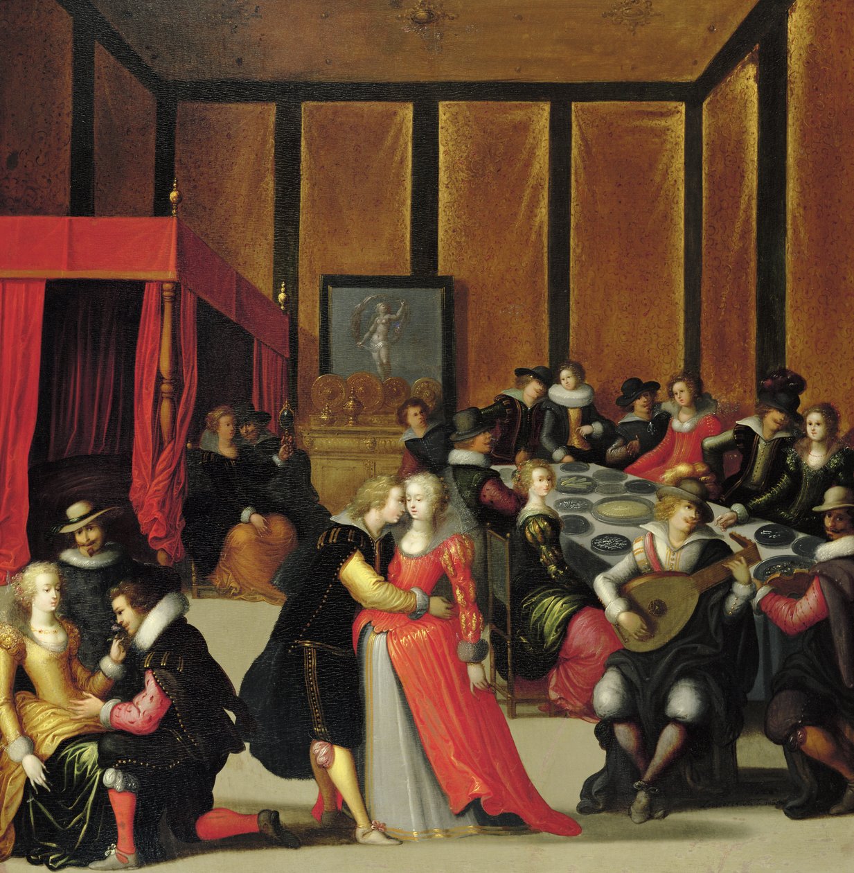 Scena galante o i cinque sensi da Louis de Caullery