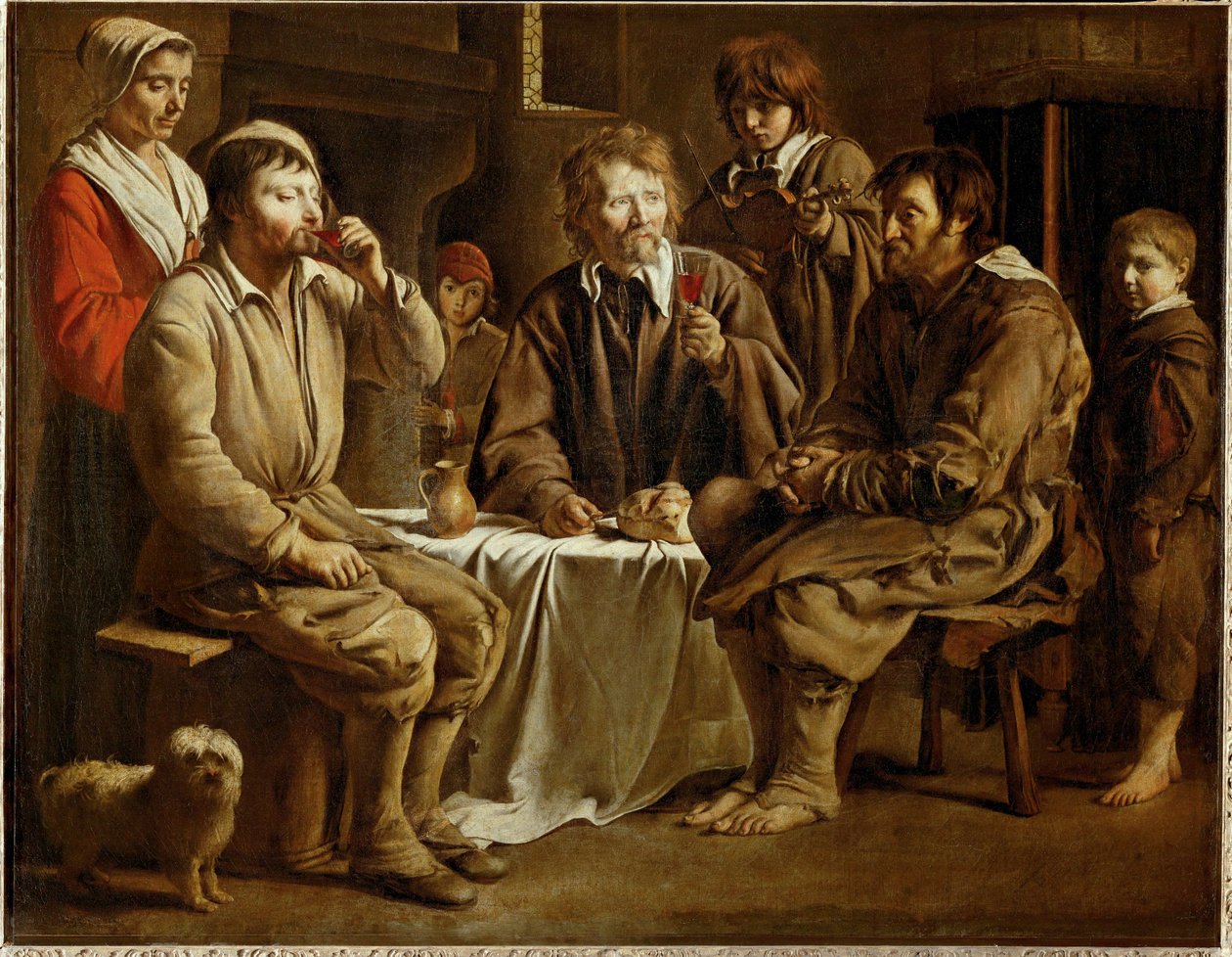 Un pasto da contadini ... da Louis (attr. to) Le Nain