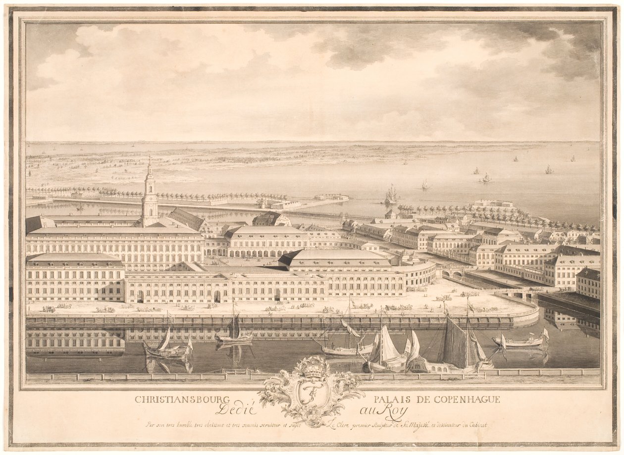 Palazzo di Christiansborg a Copenaghen da Louis Auguste Le Clerc