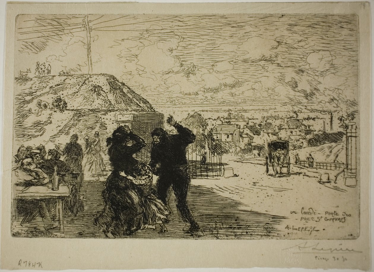 Un lunedì, ingresso a Prés-Saint-Gervais da Louis Auguste Lepère