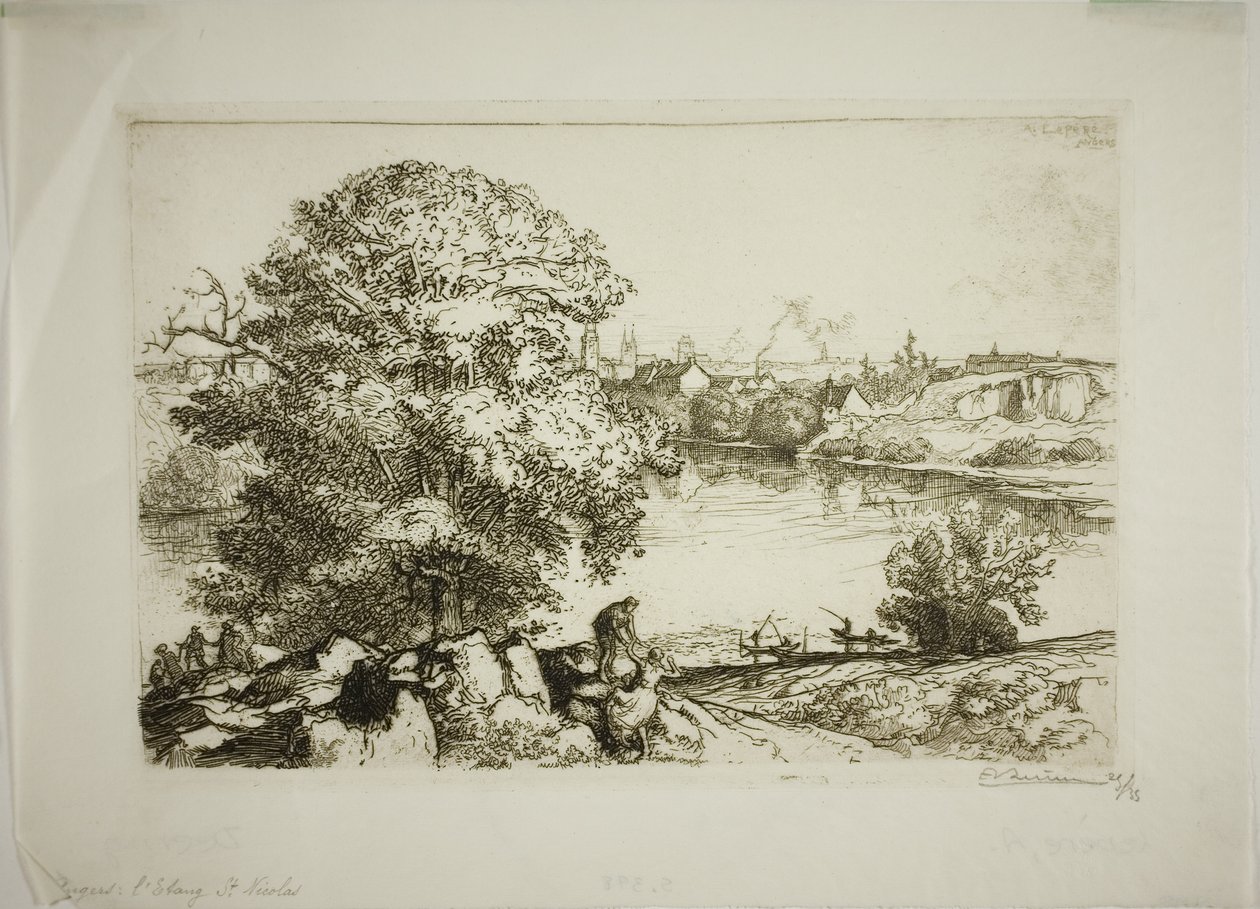 Angers, Lago di Saint-Nicolas da Louis Auguste Lepère