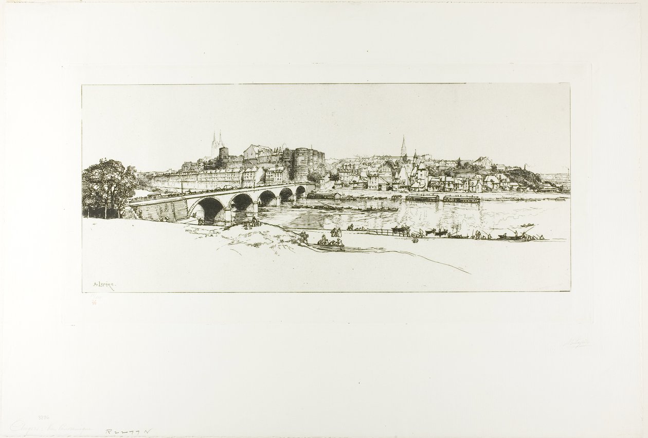 Angers: Vista panoramica da Louis Auguste Lepère
