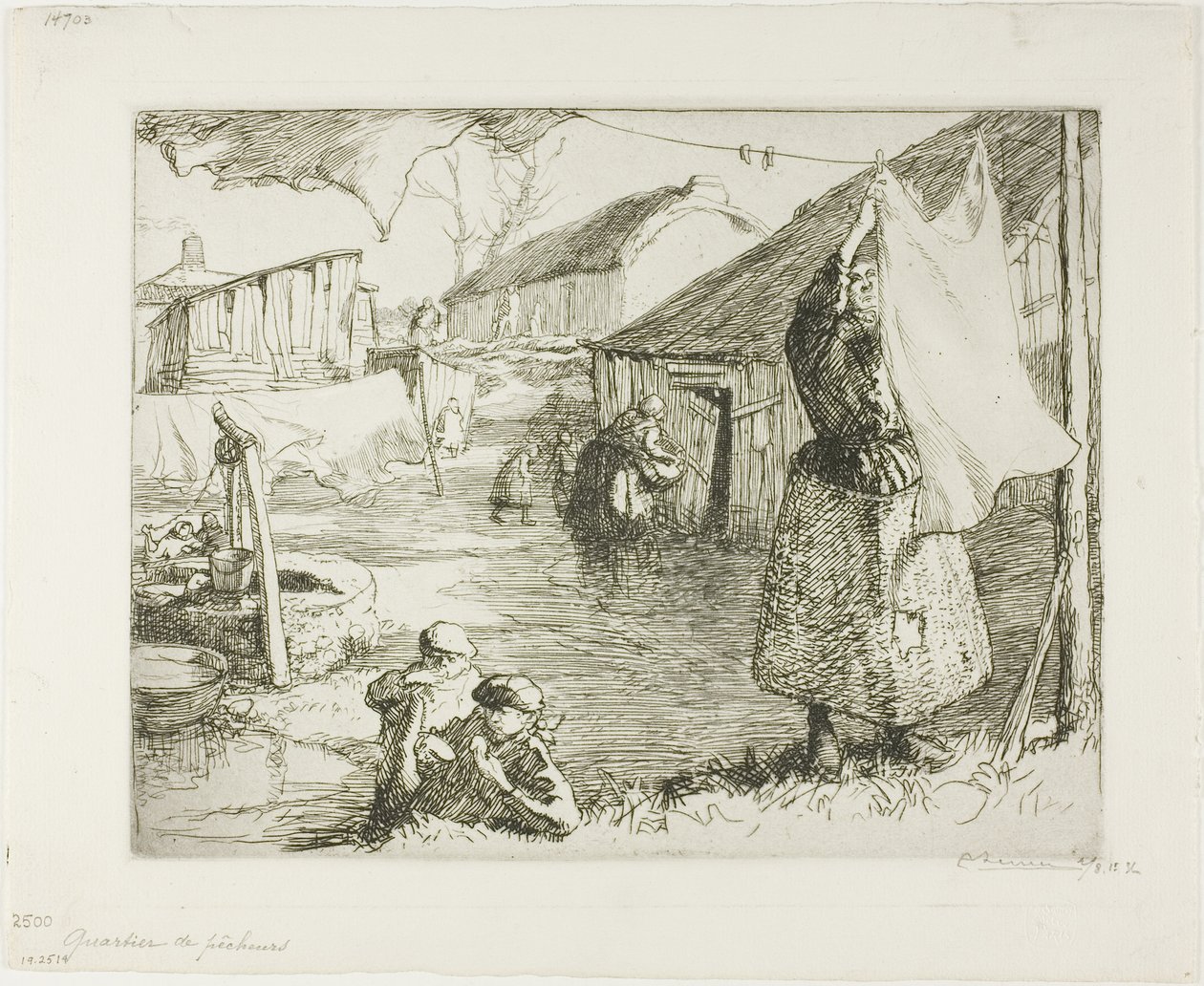 Quartiere dei pescatori da Louis Auguste Lepère