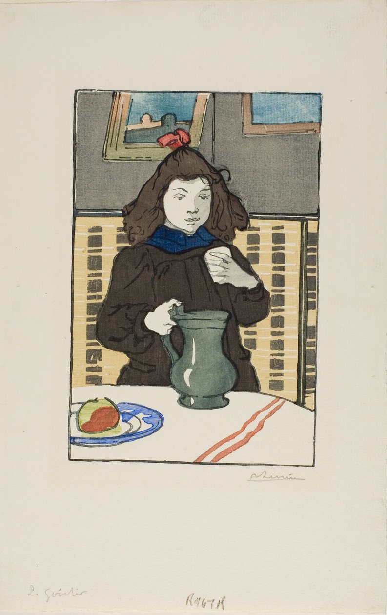 Bambina con pentola da Louis Auguste Lepère