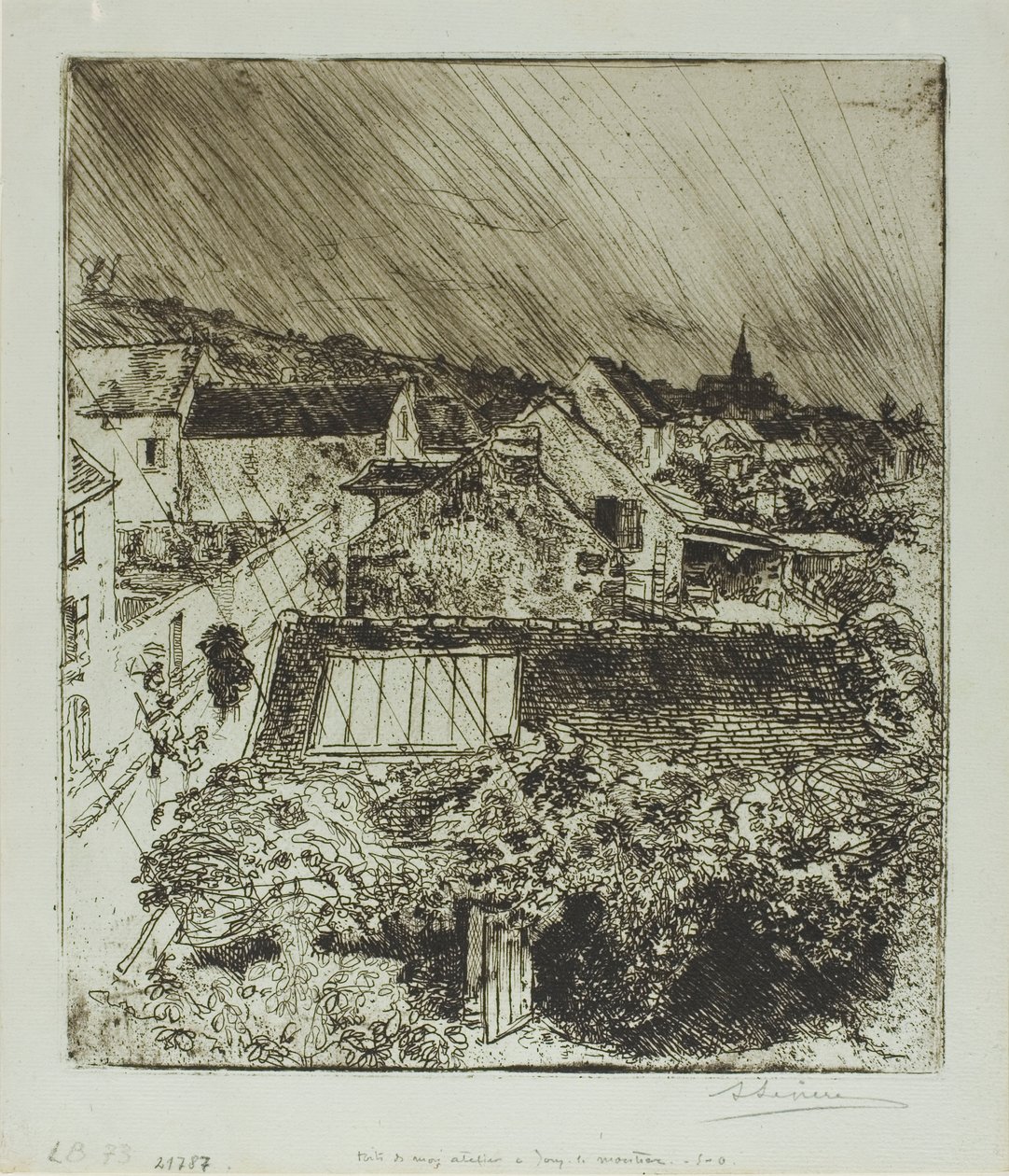 Il mio studio a Jouy-le-Moutier da Louis Auguste Lepère