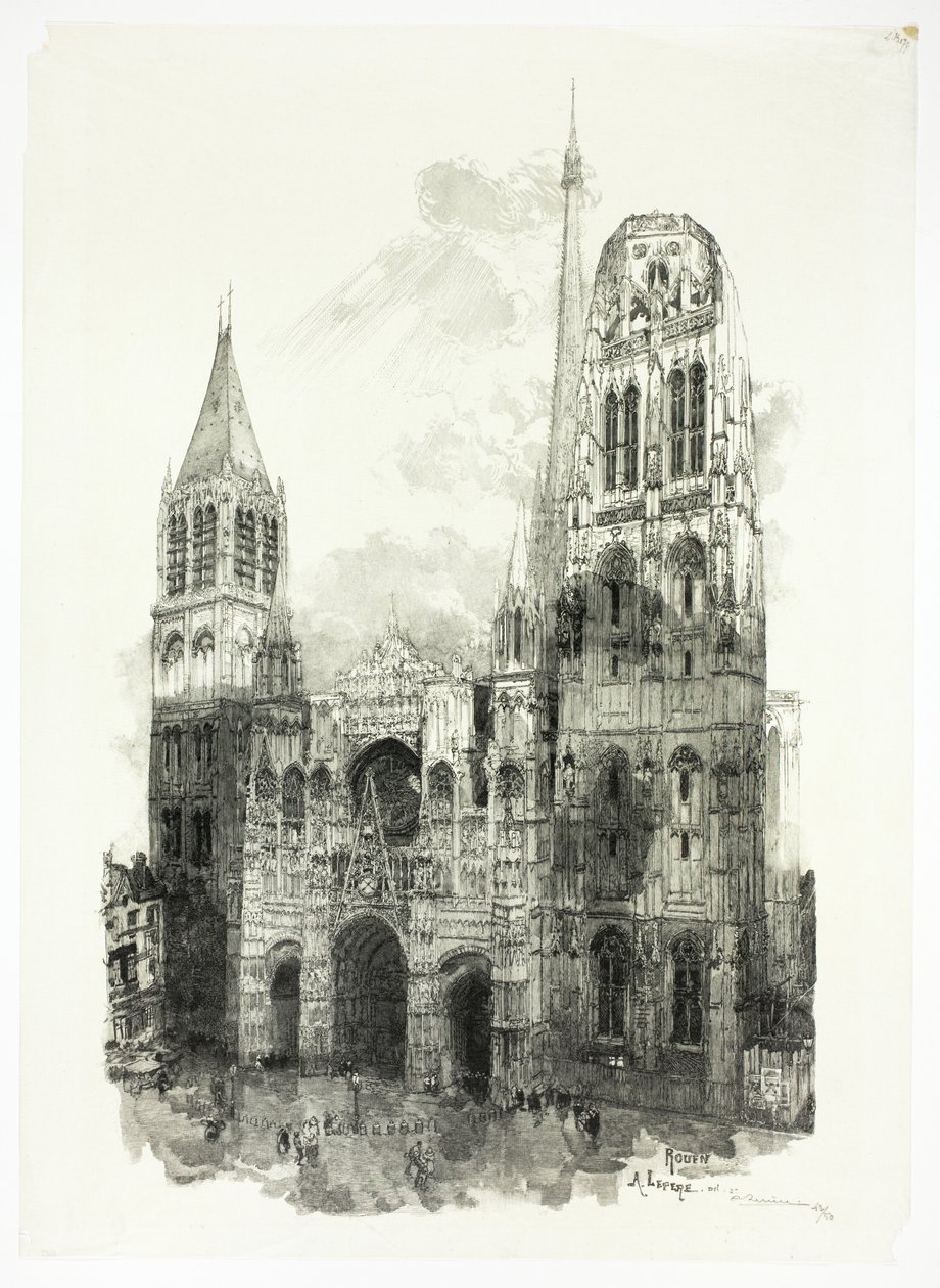 Cattedrale di Rouen da Louis Auguste Lepère