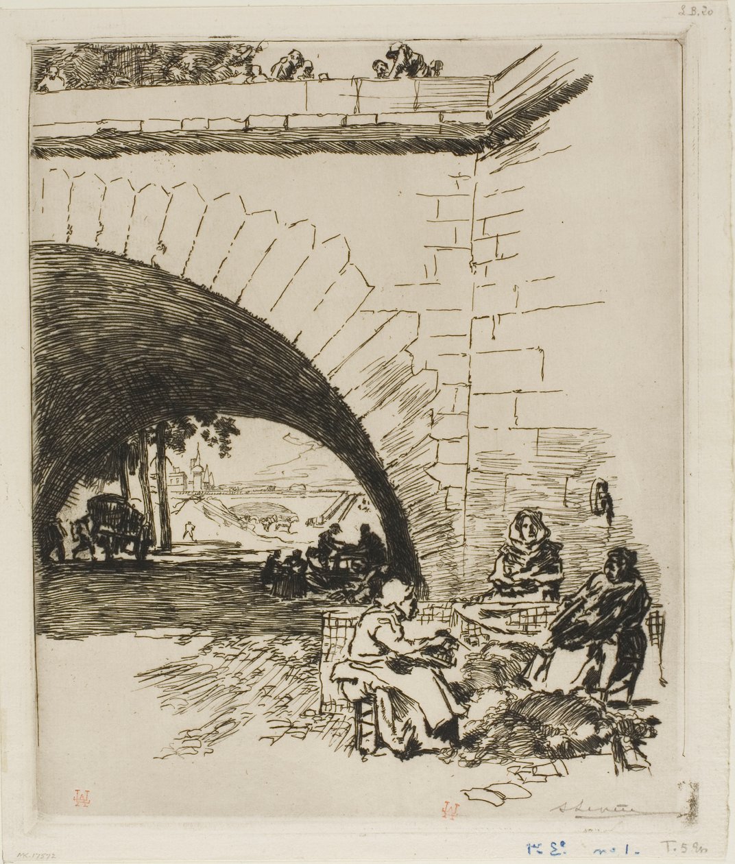 I lanciatori a Pont Marie da Louis Auguste Lepère