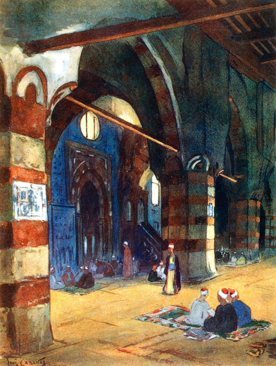 Moschea di Ibrahim Agha, Il Cairo, Egitto, 1928 da Louis Cabanes