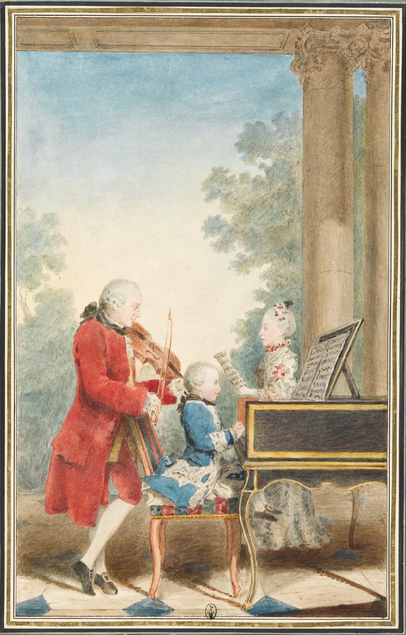 Ritratto di Wolfgang Amadeus Mozart da Louis Carrogis Carmontelle