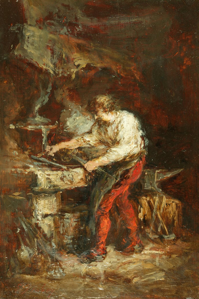 La fucina da Louis Eugene Gabriel Isabey