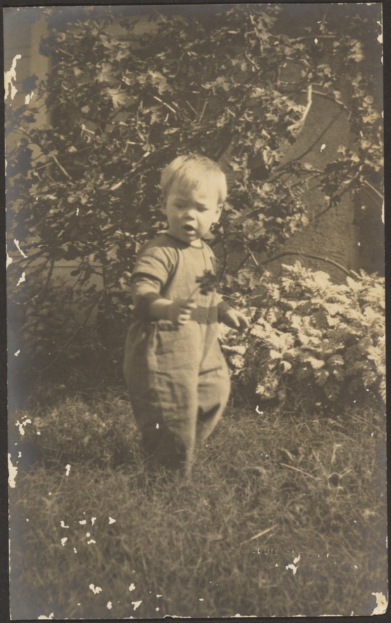 [Ritratto di bambino in giardino] da Louis Fleckenstein