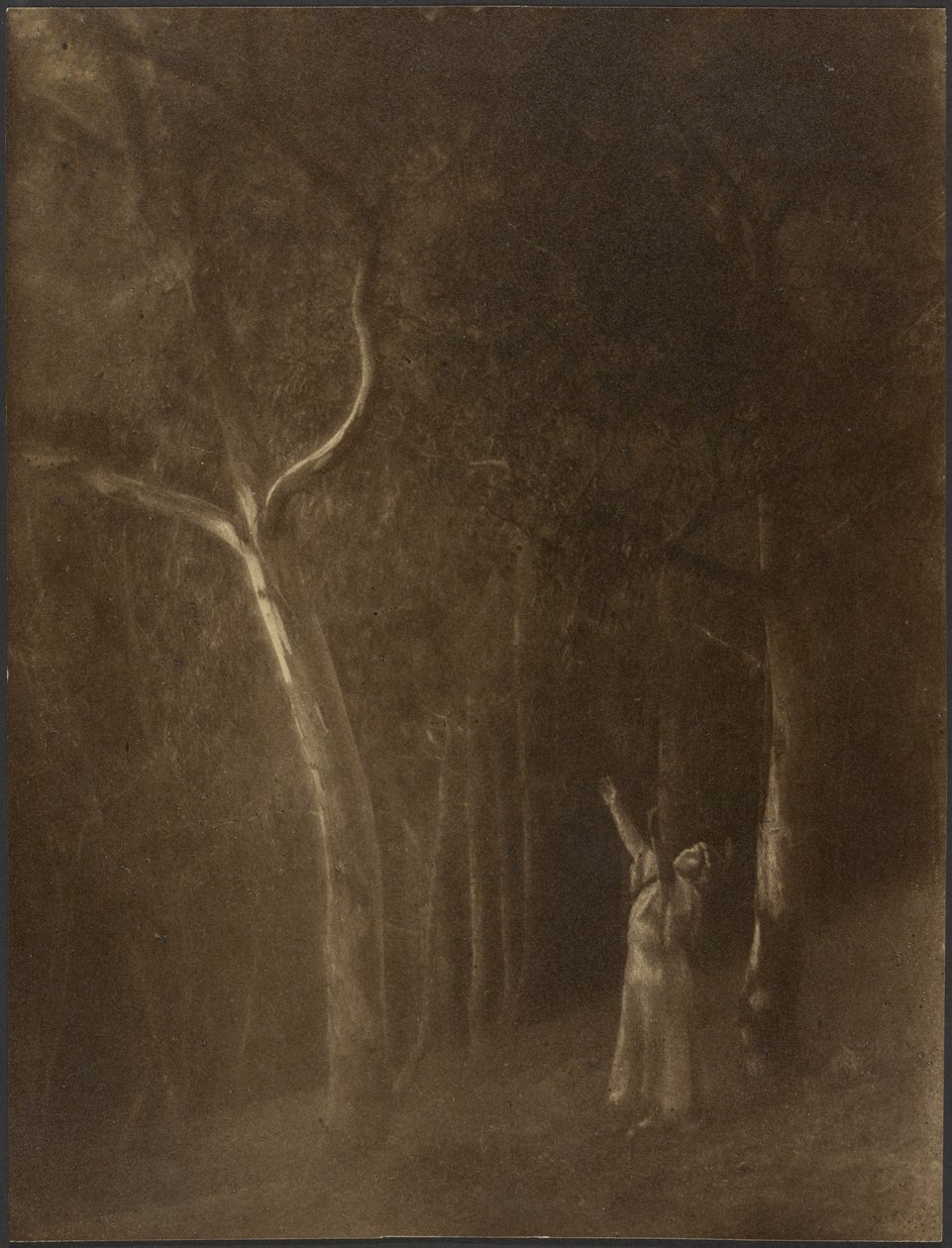 [Donna che prega tra gli alberi] da Louis Fleckenstein