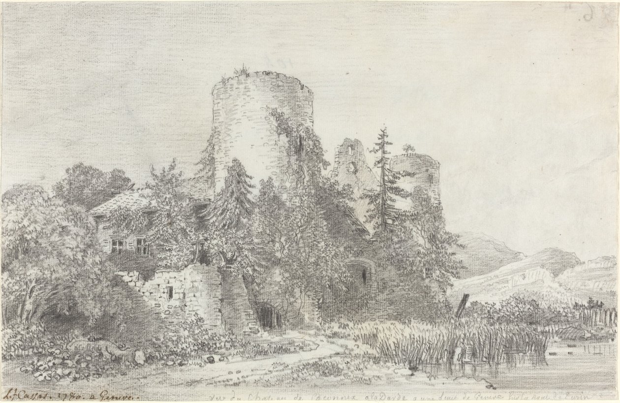 Vista del Castello di Saconnex da Louis Francois Cassas