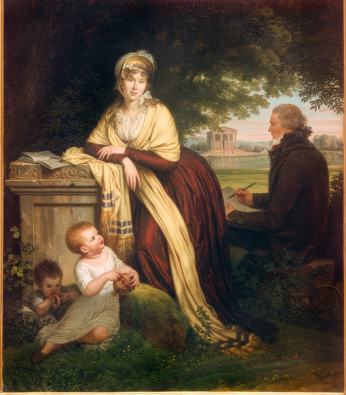 Louis Gauffier, Autoritratto con moglie e figli da Louis Gauffier