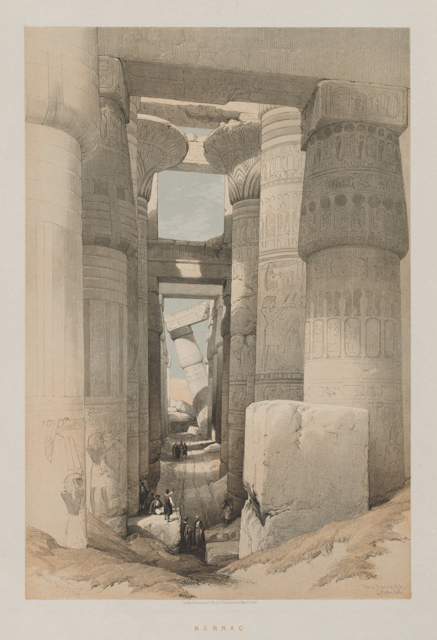 Egitto e Nubia, Volume II: Karnak, 1847 da Louis Haghe