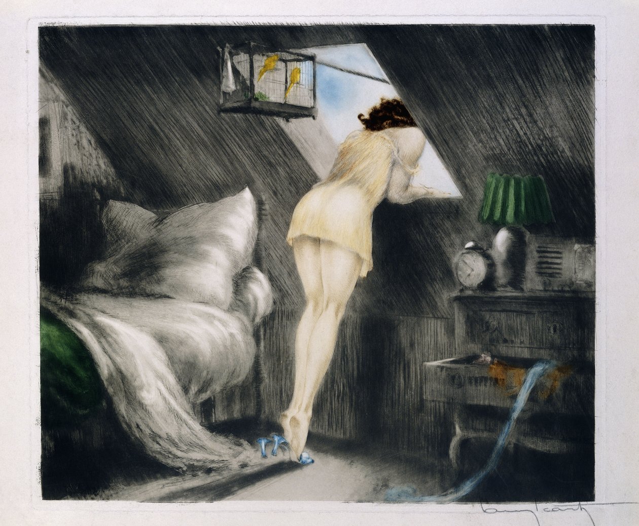 Stanza in Soffitta da Louis Icart