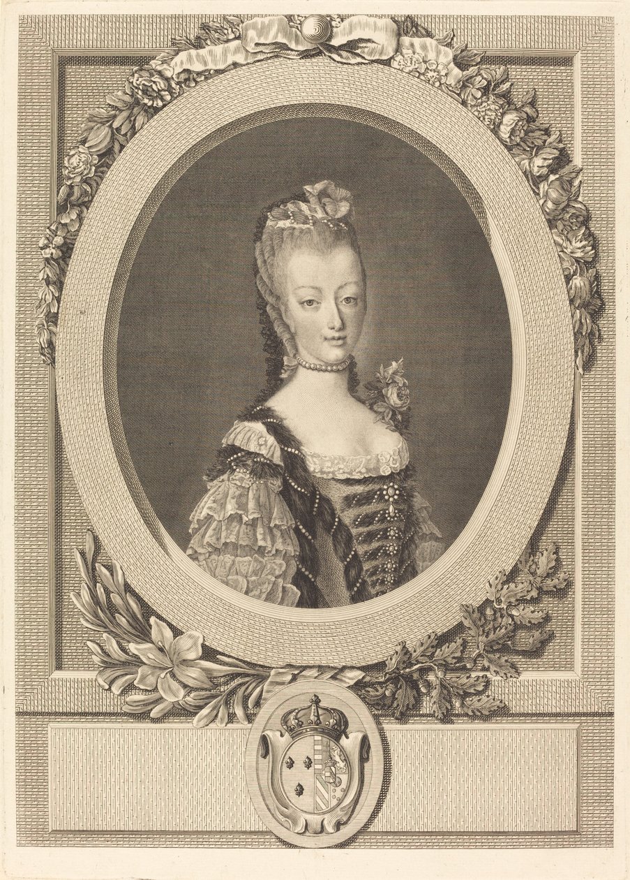 Maria Antonietta di Francia da Louis Jacques Cathelin after Jean Martial Fredou