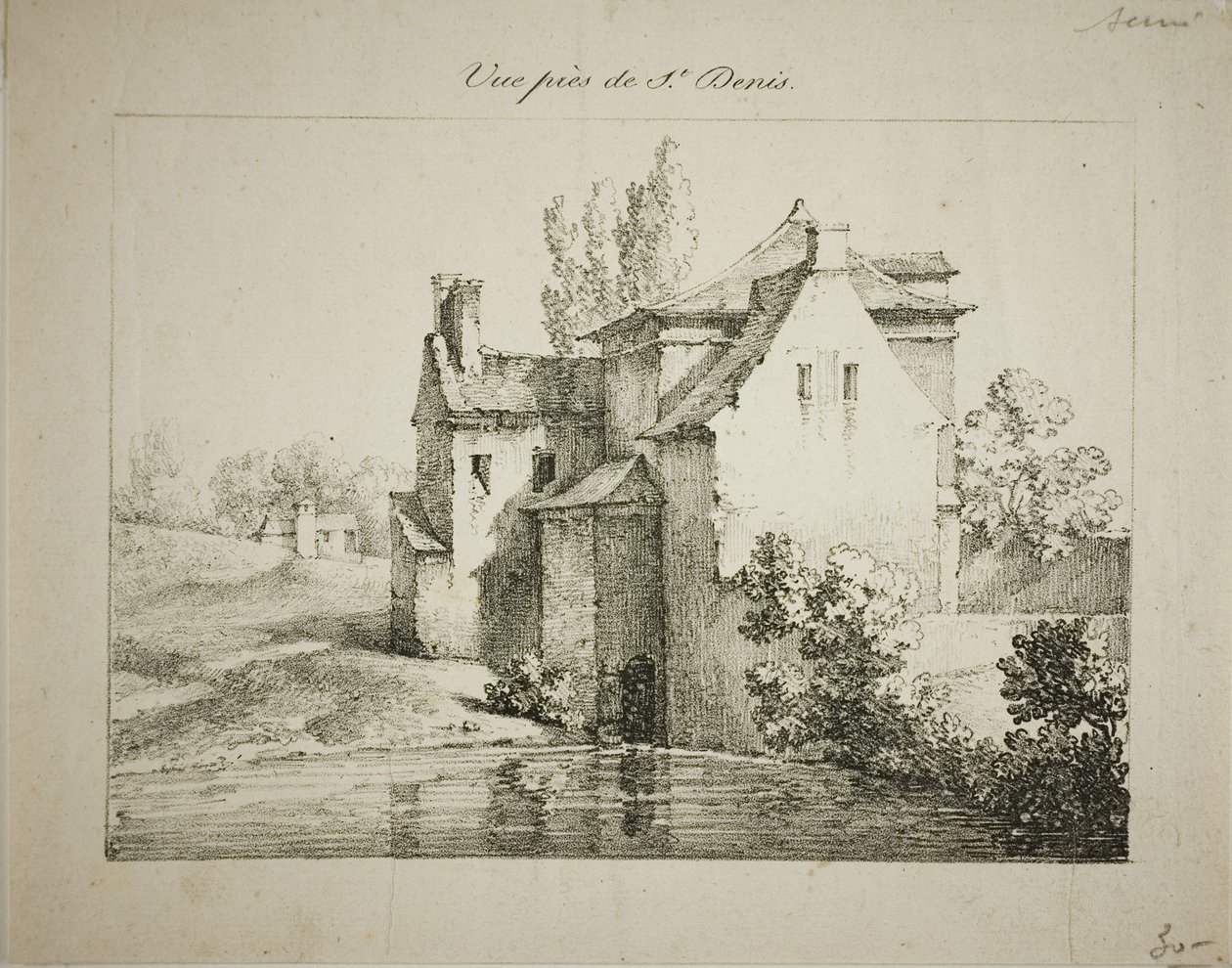 Veduta vicino a St. Denis da Louis Jules Frederic Villeneuve