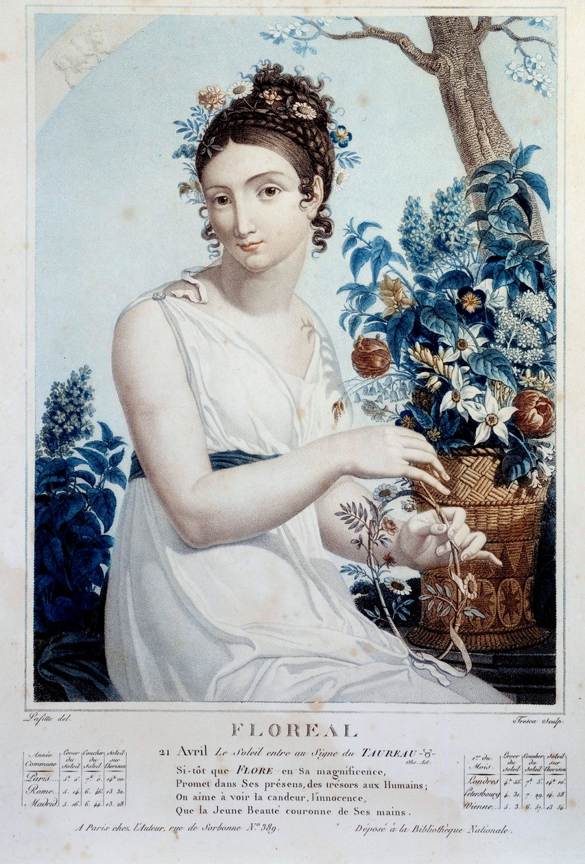 Calendario Repubblicano Rivoluzionario: Floreal da Louis Lafitte