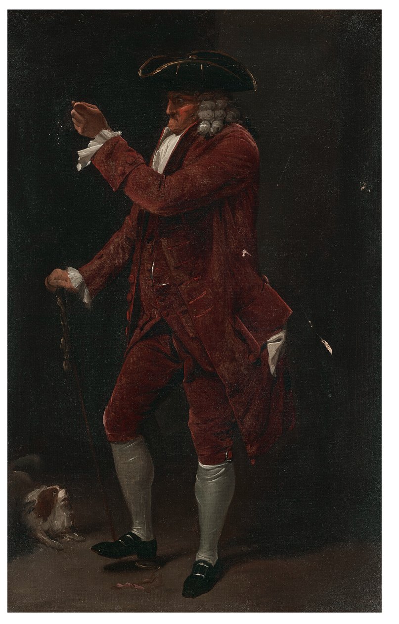 Un signore con un cane da Louis Leopold Boilly