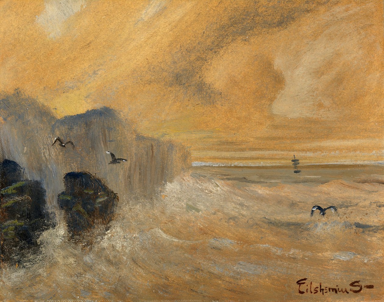 Spiaggia rocciosa da Louis M. Eilshemius