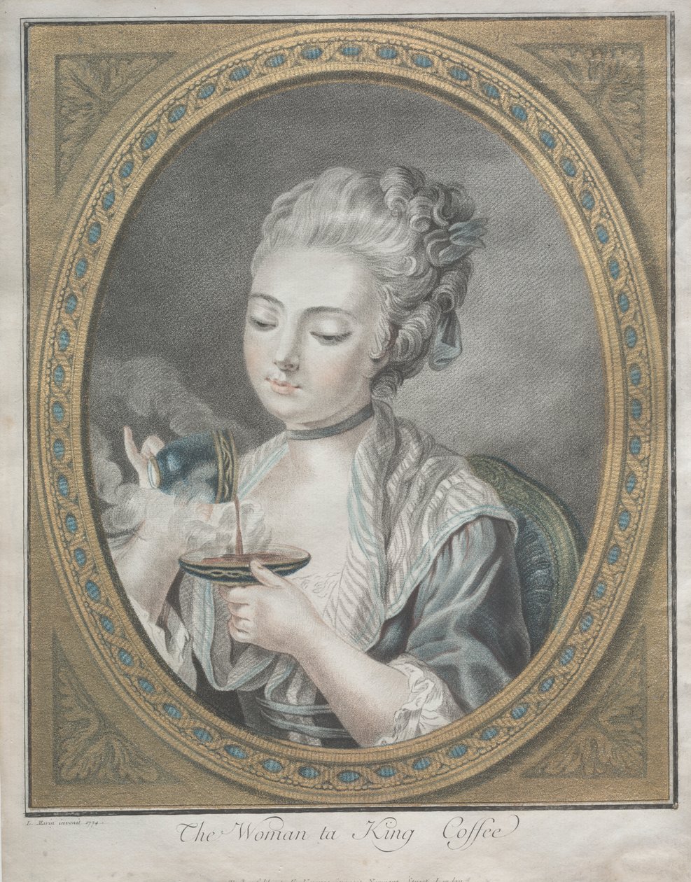 La donna che prende il caffè da Louis Marin Bonnet