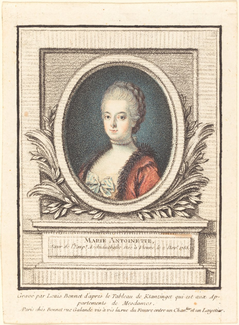 Maria Antonietta, Delfina da Louis Marin Bonnet after Joseph Kranzinger