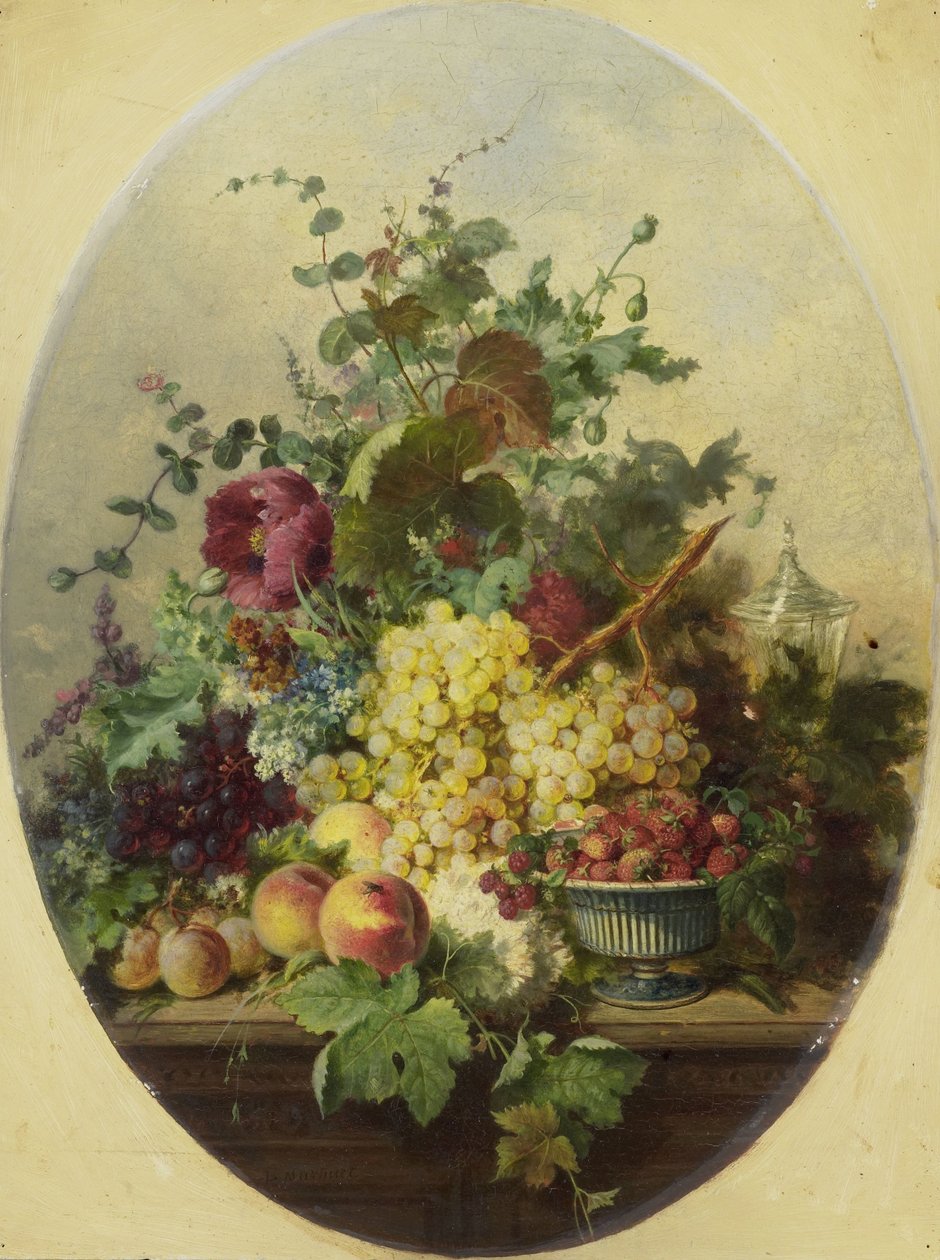 Natura morta con frutta e fiori da Louis Martinet