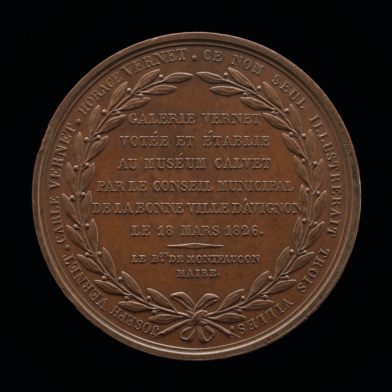 Iscrizione [verso], 1826 da Louis Michel Petit