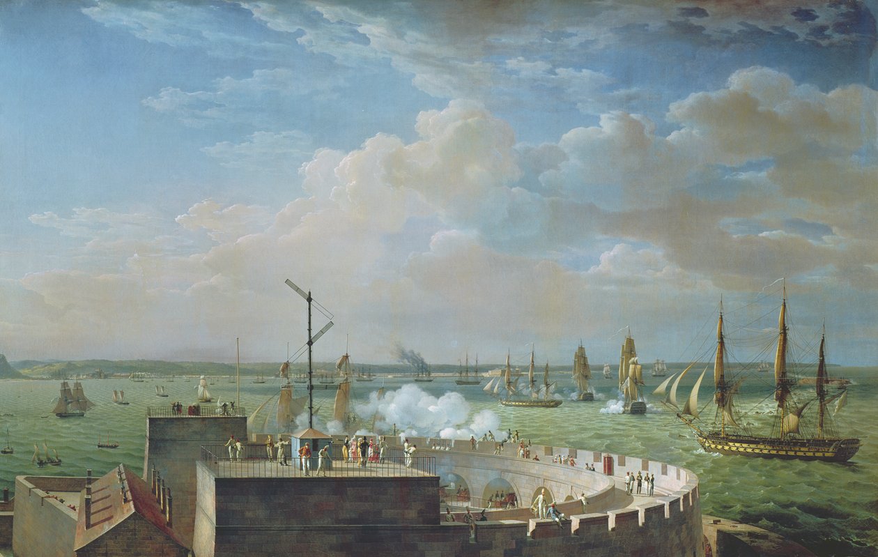 Porto di Cherbourg, 1822 da Louis Philippe Crepin