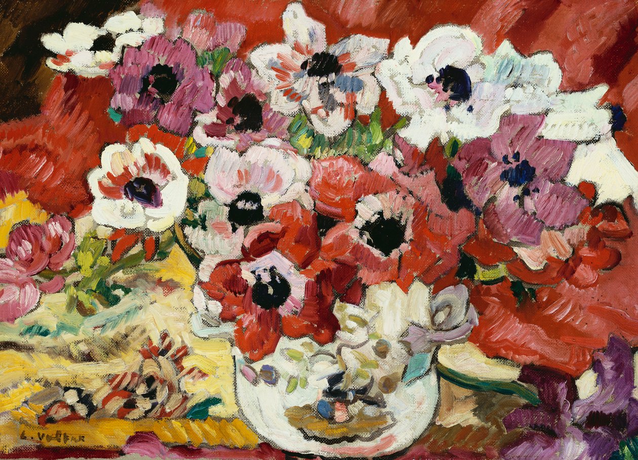 Vaso di anemoni da Louis Valtat