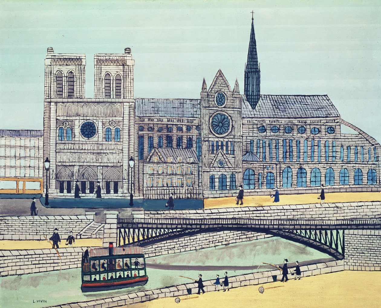 Notre-Dame (lato sud), c.1933 da Louis Vivin