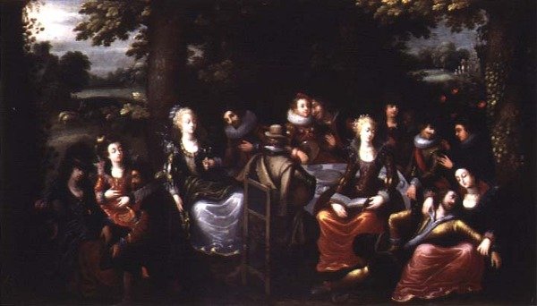 Festa in giardino da Louis de Caullery