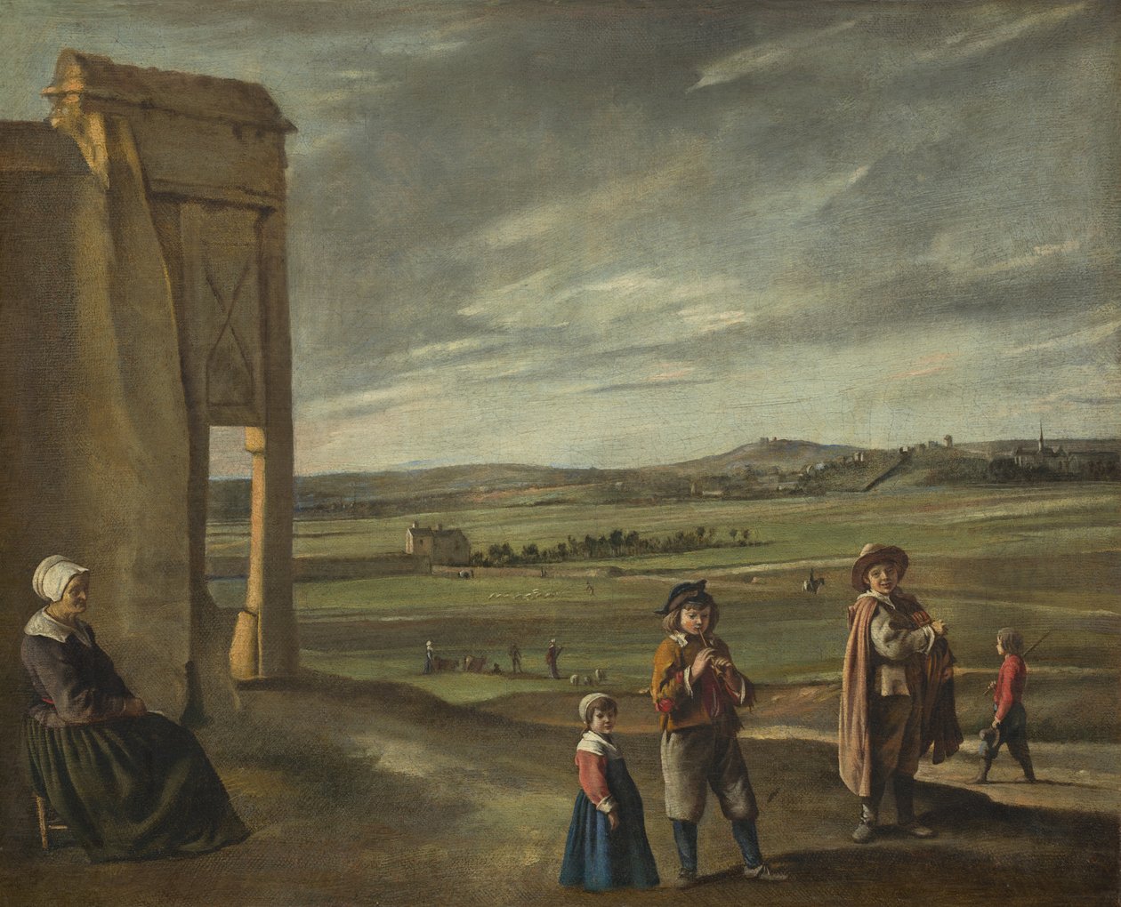 Paesaggio con contadini da Louis le Nain