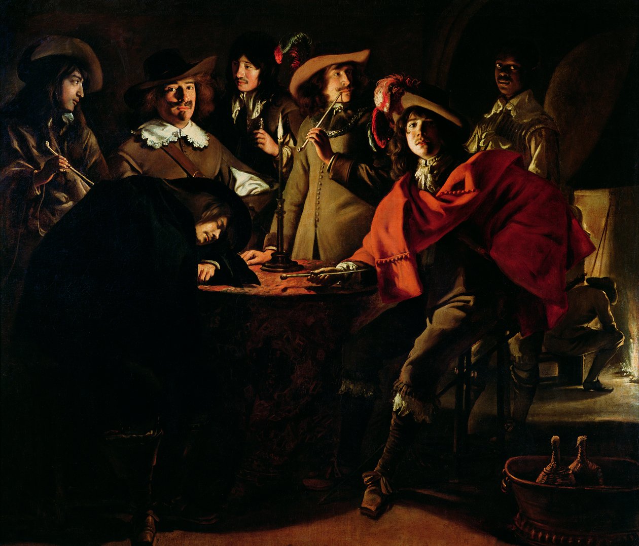 Le guardie che fumano, 1643 da Louis le Nain