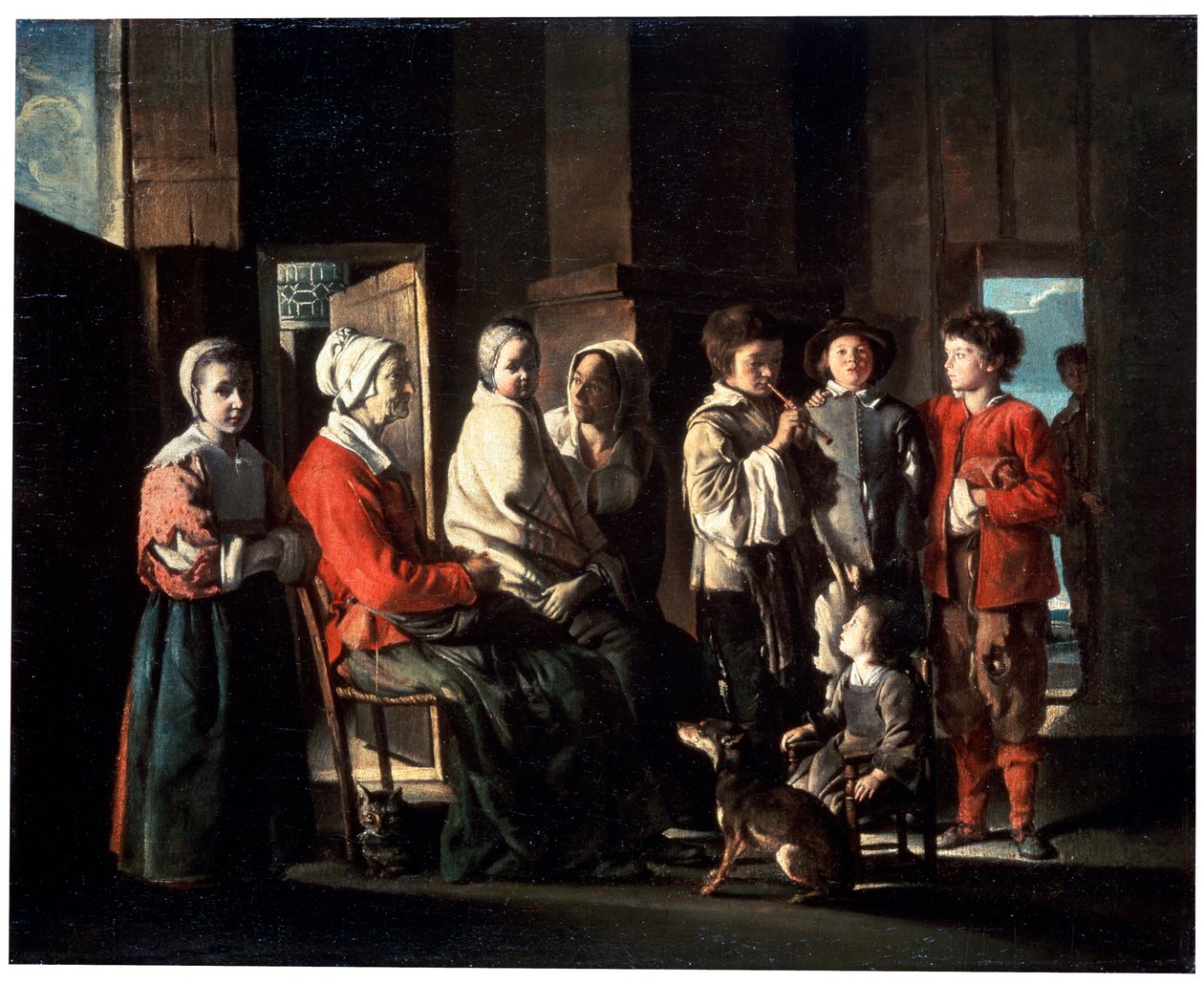 La Visita alla Nonna, 1645 da Louis le Nain