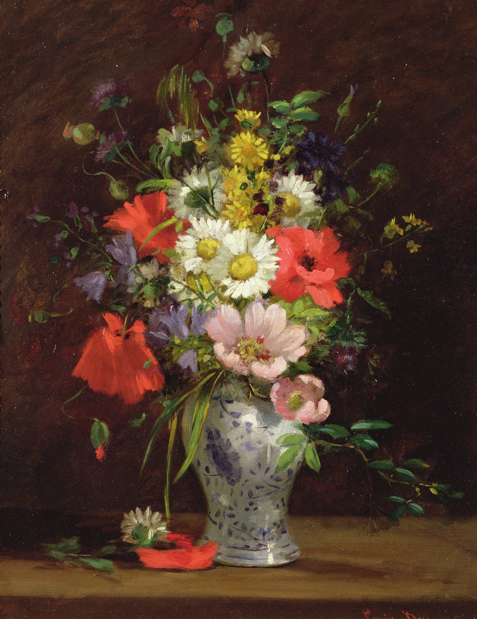 Natura morta con fiori in un vaso, c.1866 da Louise Darru