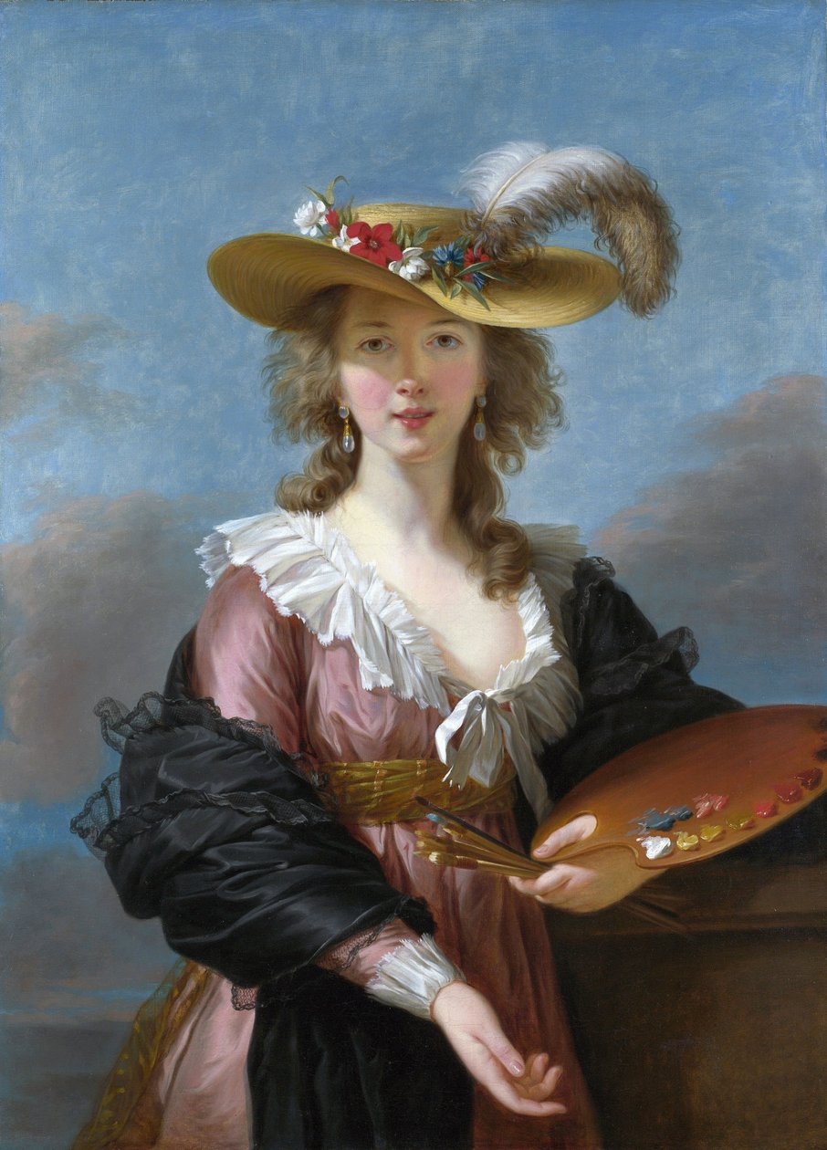 Autoritratto con cappello di paglia da Elisabeth Louise Vigee Lebrun