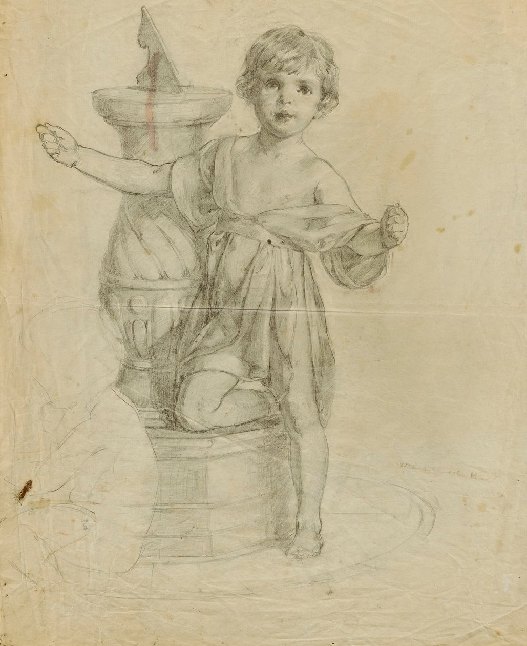Senza titolo (Bambino con quadrante solare) da Louise Cox