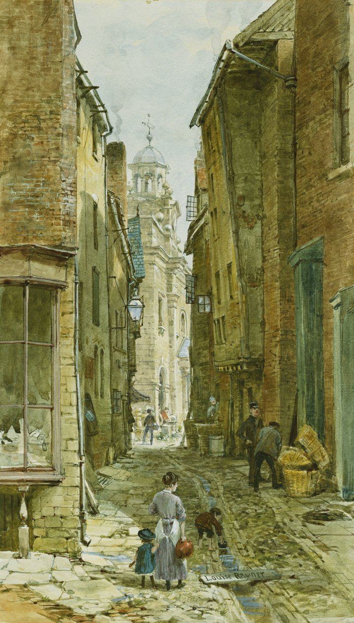 Figure in Harp Lane, Ludlow da Louise Ingram Rayner