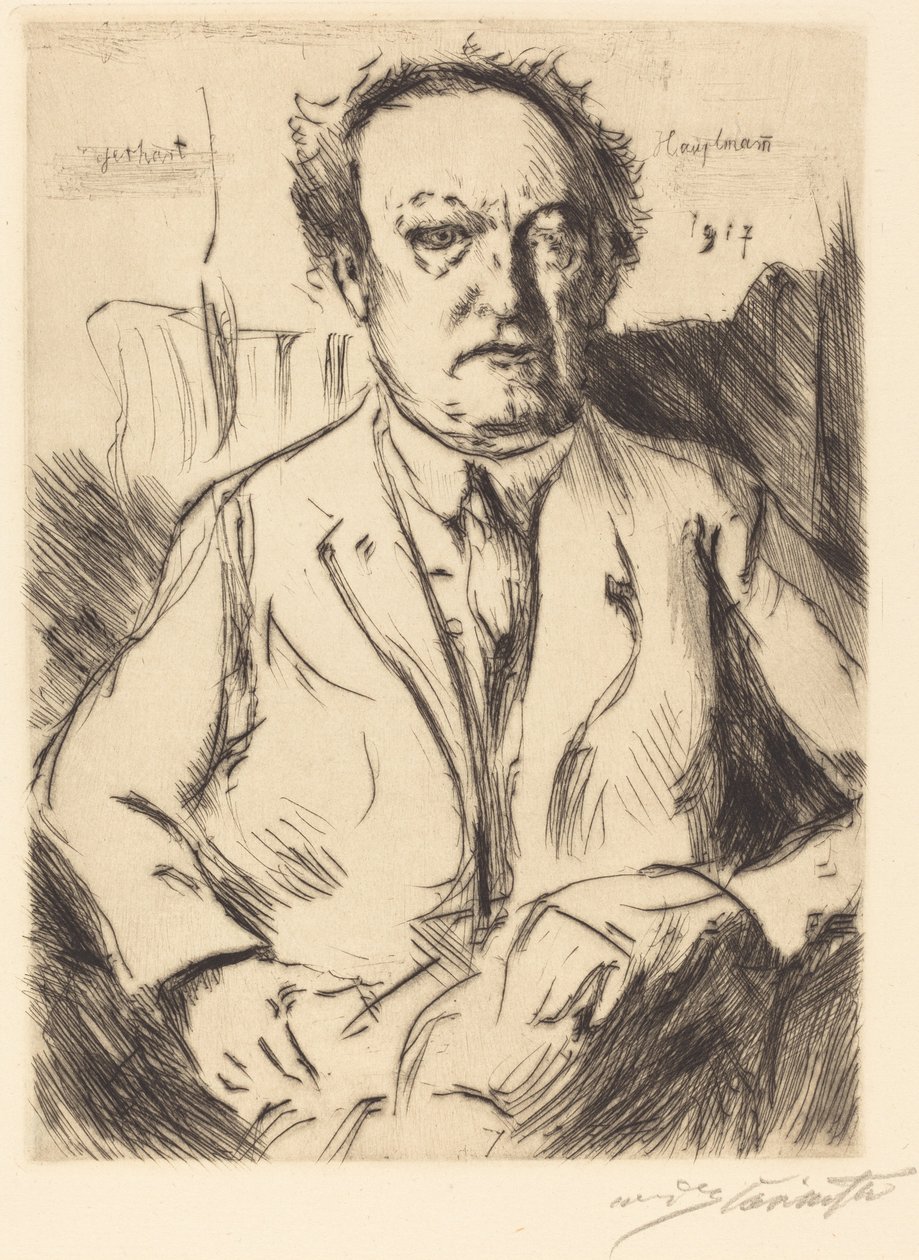 Gerhart Hauptmann, 1917 da Lovis Corinth